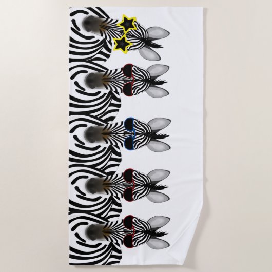 Serviette de plage Zebras (Devant)