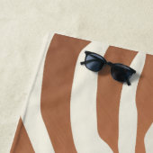 Serviette De Plage Zèbre et Empreinte de léopard (En situation)