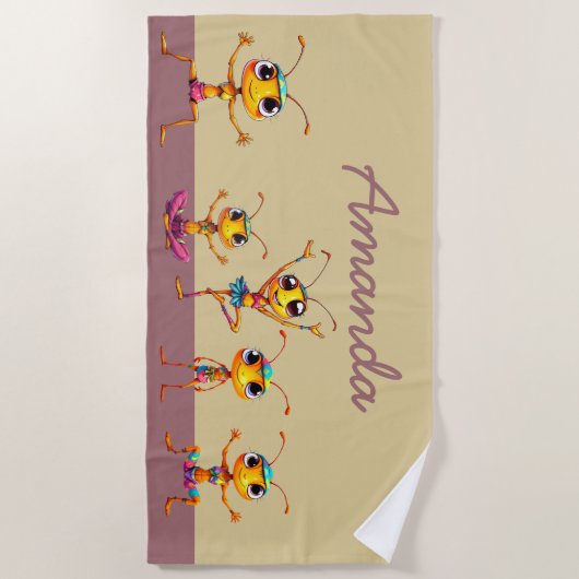 Serviette de plage Zen Ants (Devant)