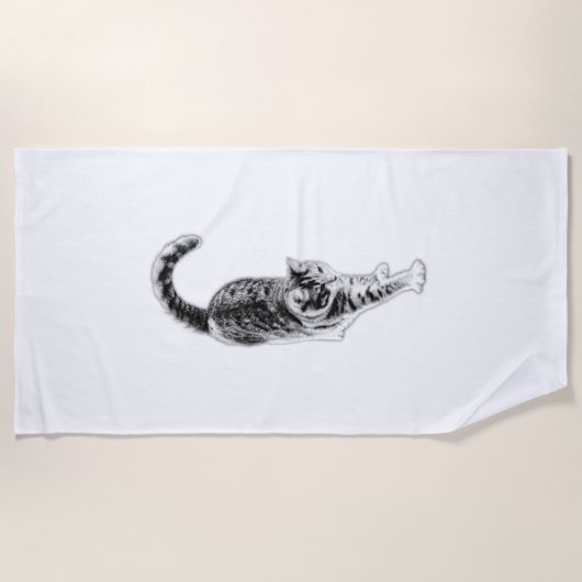Serviette de plage Zen Cat Vibes (Devant)