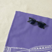 Serviette De Plage Zen Mandala Monogramme Lavande Dentelle Dentelle D (En situation)