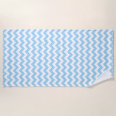 Serviette De Plage Zigzag bleu, Chevron bleu, Motif géométrique (Devant)