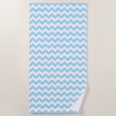 Serviette De Plage Zigzag bleu, Chevron bleu, Motif géométrique (Devant)