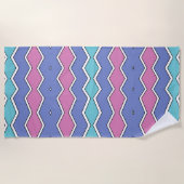 Serviette De Plage ZigZag, des sommets vibrants (Devant)
