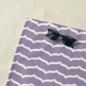 Serviette de plage Zigzag fleurie (En situation)