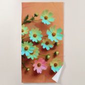 Serviette De Plage Zinnia Elegans Vibrant Botanique (Devant)