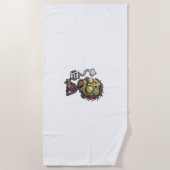 Serviette De Plage  Zombie Coffee Time (Devant)