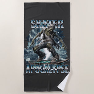 SERVIETTE DE PLAGE ZOMBIE SKATER APOCALYPSE