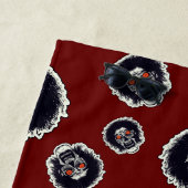 Serviette De Plage ZOMBIE Yeux Rouges (En situation)