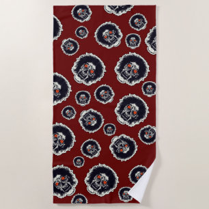 Serviette De Plage ZOMBIE Yeux Rouges