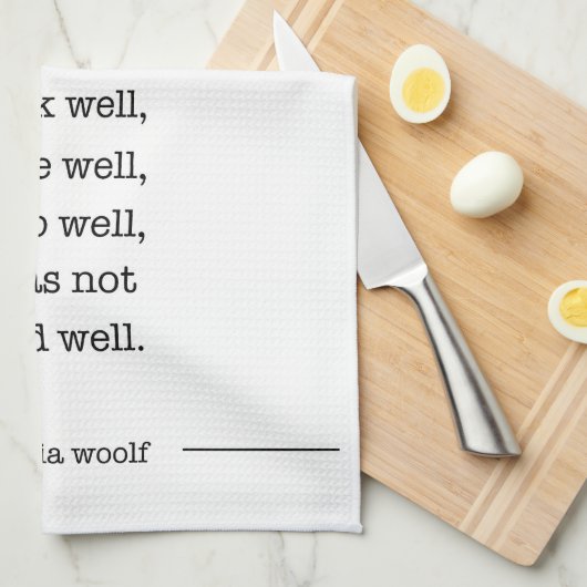 Serviette de plat de citation (Quart Plié)