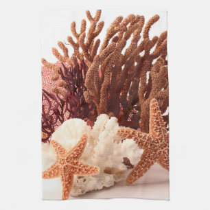 Serviette de plat de corail de cuisine d'Ocea de