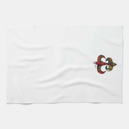 Serviette de plat de Crawfish Fleur De Lis (Horizontal)