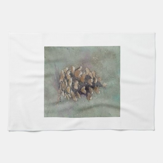 Serviette de plat de cuisine de Pinecone (Horizontal)