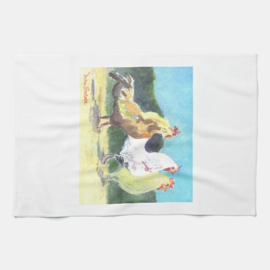 Serviette de plat de cuisine de poulet (Horizontal)