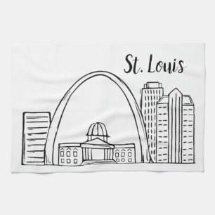 Serviette de plat de cuisine d'horizon de St Louis