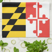 Serviette de plat de drapeau du Maryland (Plié)