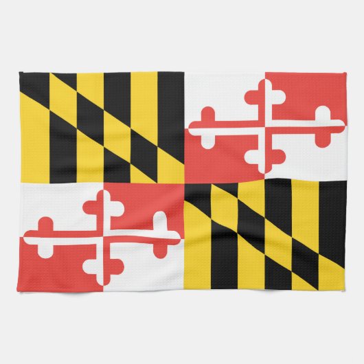 Serviette de plat de drapeau du Maryland (Horizontal)