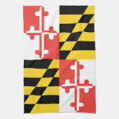 Serviette de plat de drapeau du Maryland (Vertical)