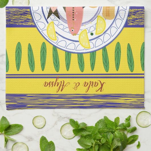 Serviette de plat de pains et de poisson (Plié)