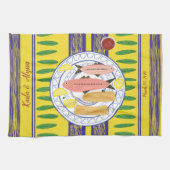 Serviette de plat de pains et de poisson (Horizontal)