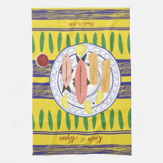 Serviette de plat de pains et de poisson (Vertical)