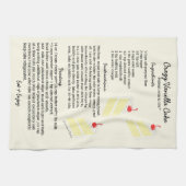 Serviette de plat de recette de gâteau de vanille (Horizontal)