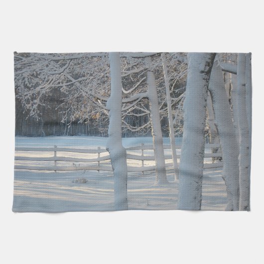 Serviette de plat de saison hivernale (Horizontal)