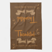 Serviette de plat de thanksgiving de teckel (Vertical)