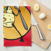 SERVIETTE DE PLAT GRAPHIQUE DE CUISINE DE BURRITO (Quart Plié)