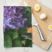 Serviette de plat impressionniste d'hortensia (Quart Plié)