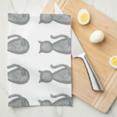 Serviette de plat mignonne de cuisine de chat (Quart Plié)