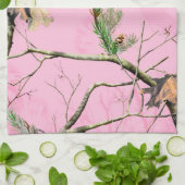 Serviette de plat rose de cuisine de chasse de (Plié)