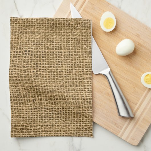 Serviette de plat rustique de cuisine d'impression (Quart Plié)