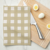 Serviette de plat Tan Checker (Quart Plié)