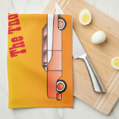 Serviette de plat vintage personnalisée de voiture (Quart Plié)