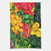 Serviette de poivrons frais colorés (Vertical)