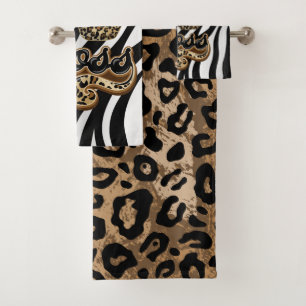 Serviette de Poster de animal Leopard.. Haut talon
