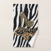 Serviette de Poster de animal Leopard.. Haut talon (Serviette à main)