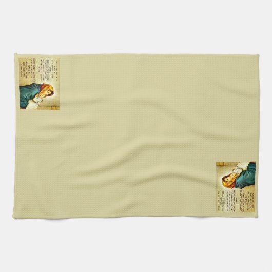 Serviette de prière de Mary de grêle (Horizontal)