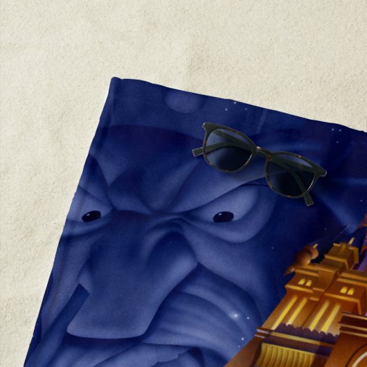 Serviette de princesse plage de cygne (En situation)