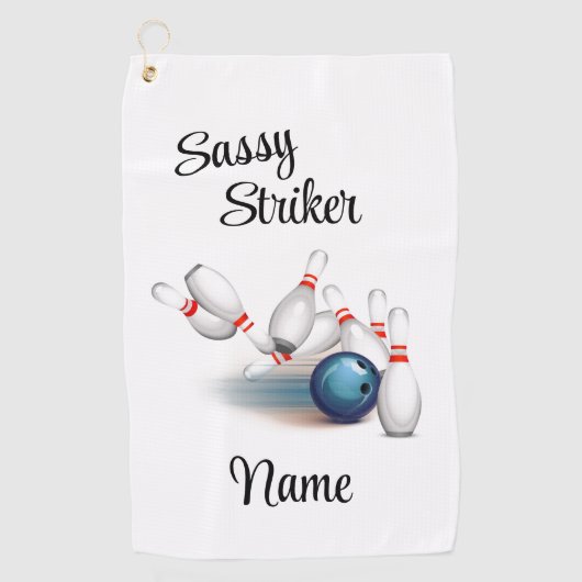 Serviette de quille personnalisée Sassy Strike (Devant)