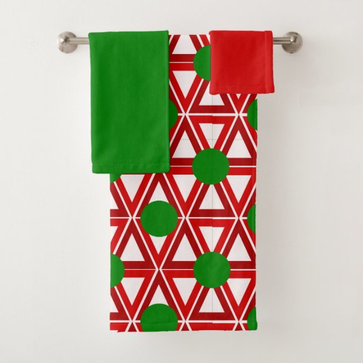 Serviette de Quilt Triangle de Noël (En situation)