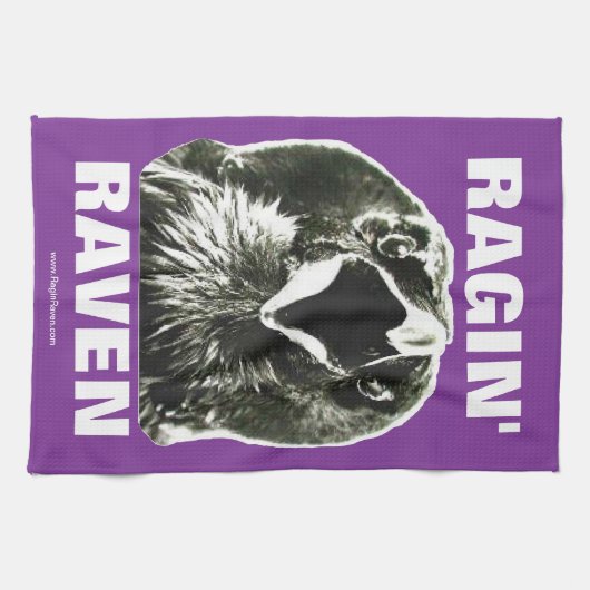 Serviette de rassemblement de Ragin Raven (lettres (Horizontal)