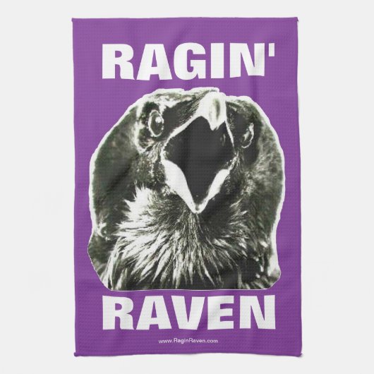 Serviette de rassemblement de Ragin Raven (lettres (Vertical)