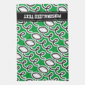 Serviette de rugby personnalisée | Design de thème (Vertical)