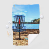 Serviette de sac de golf sur disque (En situation)