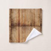 Serviette de salle de bain Bois rustique Marron et (Gant de toilette)