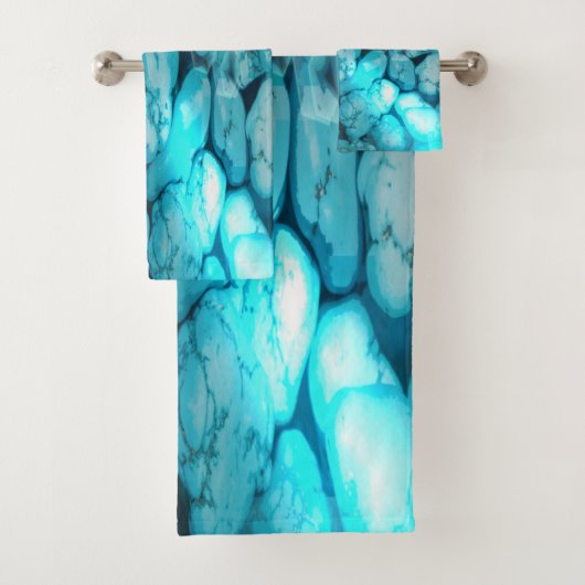 Serviette De Salle De Bain Ensemble Turquoise Gems (En situation)