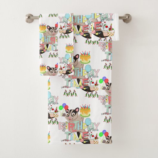 Serviette De Salle De Bain Ensembles Joyeux Annive (En situation)